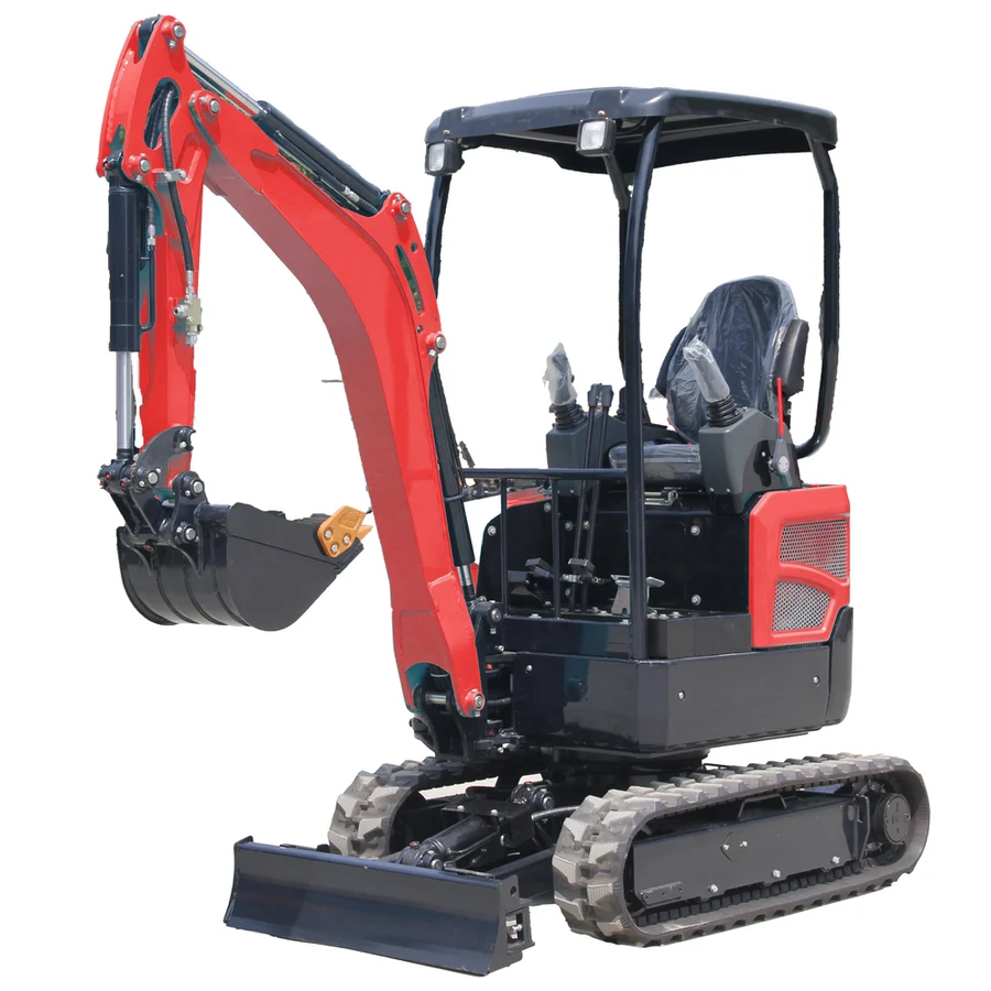 TCE red mini excavator